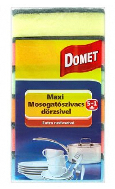 Domet/Hewa mosogatószivacs dörzsivel 5 db